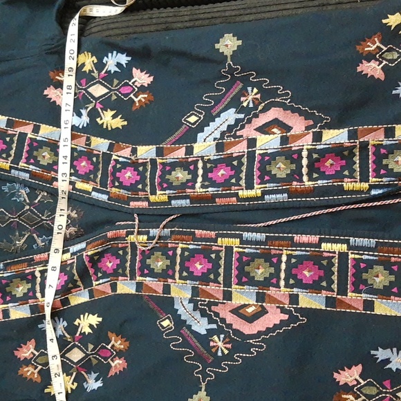 Zara 3/5 Navy Embroidered Jacket Size S - Picture 7 of 7